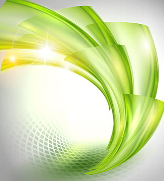 Bright green wavy abstract backgrounds vector eps