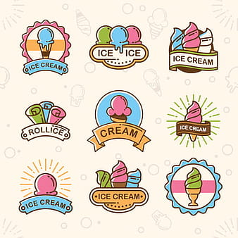 Ice Cream Shop Logo svg ai vector