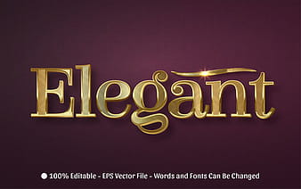 Elrgant 3d editable text style effect vector eps