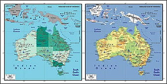Vektorkarte des exquisiten Materials der Welt - Australien-Karten eps