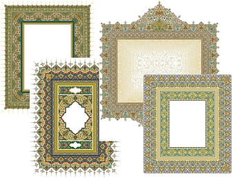 4 beautiful classical pattern lace 3 eps vector