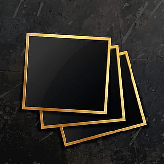 stack of golden photo frame eps vector