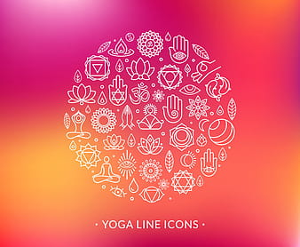 Line Yoga Vector Icons eps ai svg