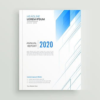 clean blue brochure or book cover template eps vector