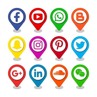 Social Media Pointer Icons eps ai vector