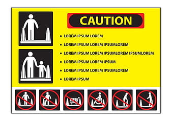 Escalator Caution Sign ai svg vector