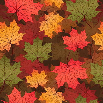 Seamless autumn leaves pattern vectors material  eps