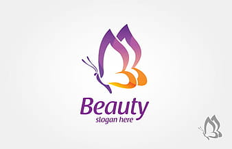 Vector logo de mariposa de colores eps