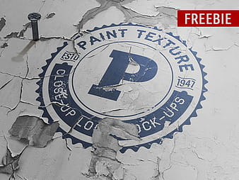 Old Paint Logo Mockup Freebie psd
