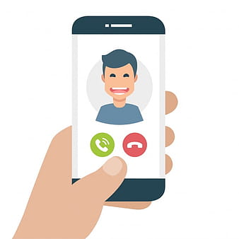 Mobile phone with incoming call eps vector