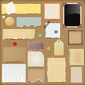 Vector de elementos de papel rasgado vintage eps