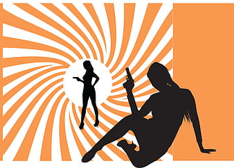 007 bond girls vector ai eps
