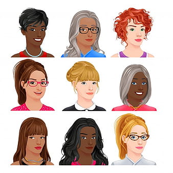 Different woman avatars eps vector