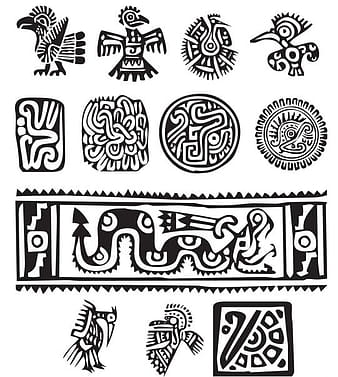 Aztec Elements vectors graphic ai