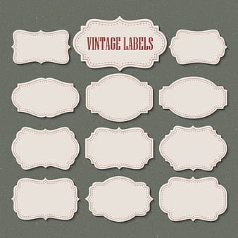 Vector de etiquetas retro blancas eps