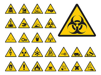 Warning Signs Set ai vector
