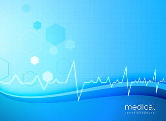 medical background with blue wavy shape eps vector