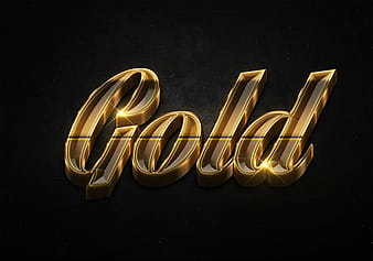 23 3d shiny gold text effects preview psd vector