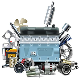 クリエイティブな自動車部品の背景ベクトル08 eps