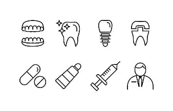 Dentist Line Icon Pack svg eps vector