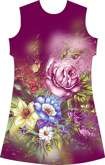 Flower textile graphics psd vector