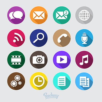 Mobile phone icons ai vector