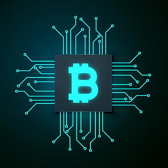 technology style bitcoin vector background eps