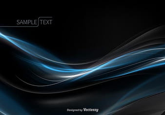 Vector de onda azul abstracto ai