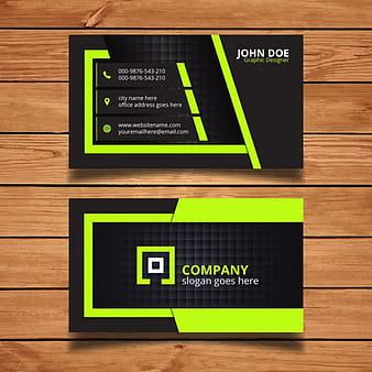 Green and black corporate business card design eps vector