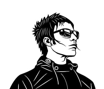 musician liam gallagher ai eps vector