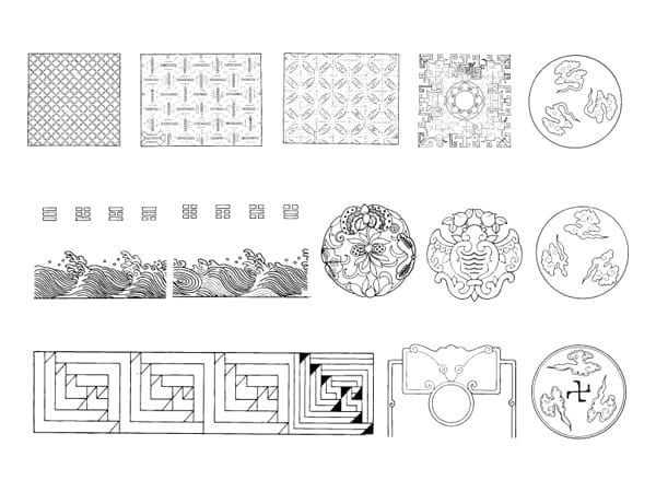Patterns, wave, waves, clouds vector ai