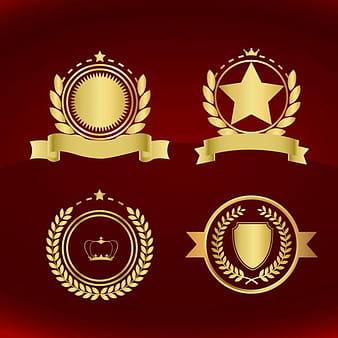 Medal design elements golden classical decoration ai eps vector