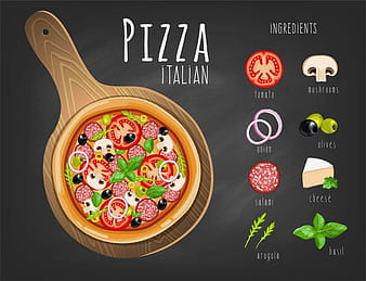 Pizza background eps vector