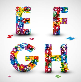 The creative letters designed  vector eps