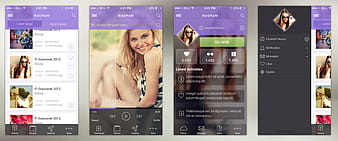 Nagham Music iOS 7 App psd vector