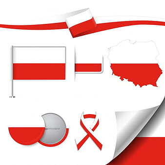 Poland representative elements collection eps vector