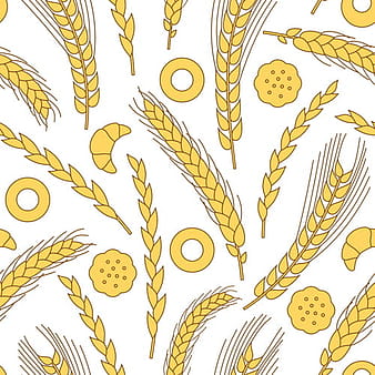 Set of Wheat patterns mix vector  eps