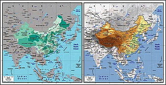 Vector map of the world exquisite material - the map of Chin ai