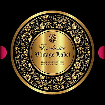 Exclusive vintage gold ornamental label vector  eps