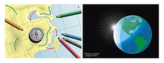Map the Earth cdr vector material cdr