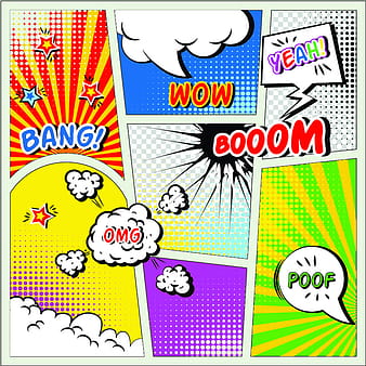 Comic book elements eps ai vector