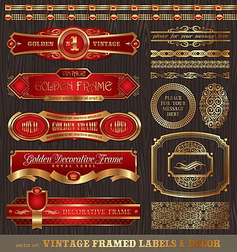 Classic european pattern bottle label vector eps