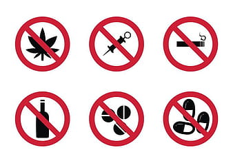 Free No Drugs Vector Icon ai