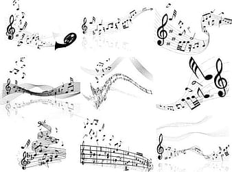 Abstract music notes vector material  svg