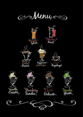Drink menu background eps vector