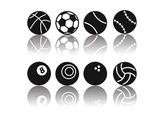 Free Minimalist Sport Ball Icons eps vector