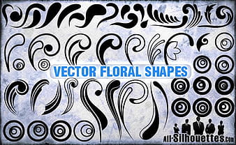 50 Vector Floral Shapes csh ai