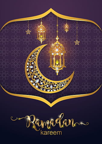 Ramadan kareem purple background vector  eps