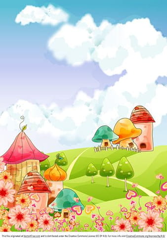 Cartoon Landscape ai vector