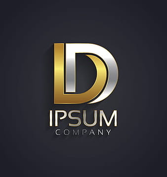 Golden company logos vectors eps